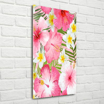 Staand plexiglas foto Tropische bloemen