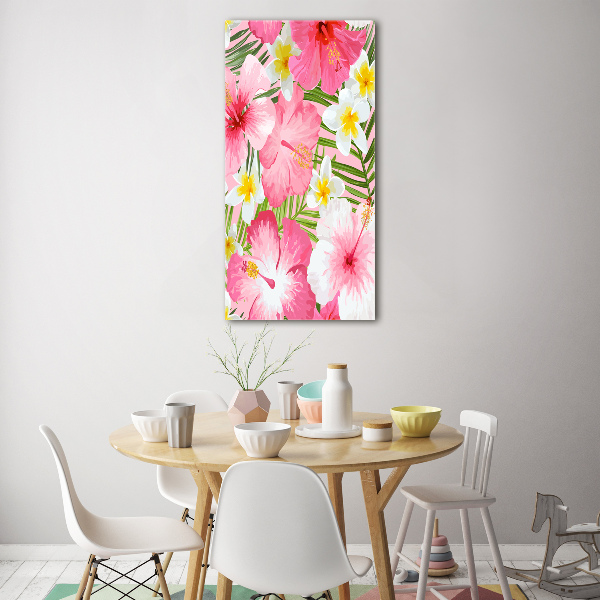 Staand plexiglas foto Tropische bloemen