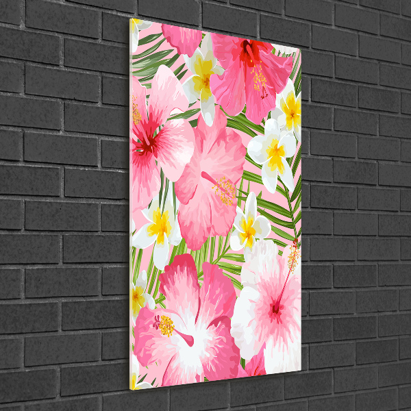 Staand plexiglas foto Tropische bloemen
