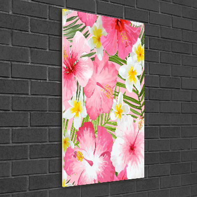 Staand plexiglas foto Tropische bloemen