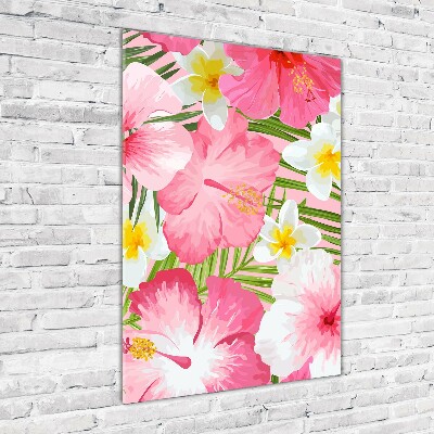 Staand plexiglas foto Tropische bloemen