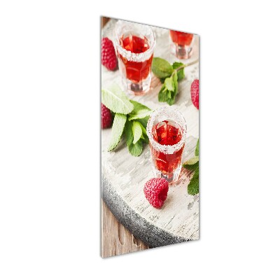 Staand foto in plexiglas Frambozen en drankjes