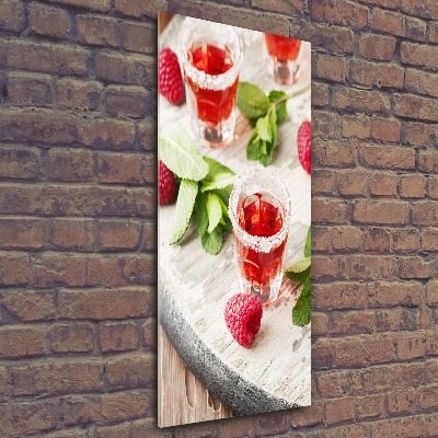 Staand foto in plexiglas Frambozen en drankjes
