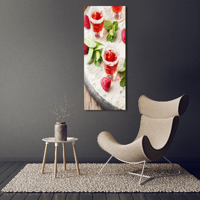 Staand foto in plexiglas Frambozen en drankjes