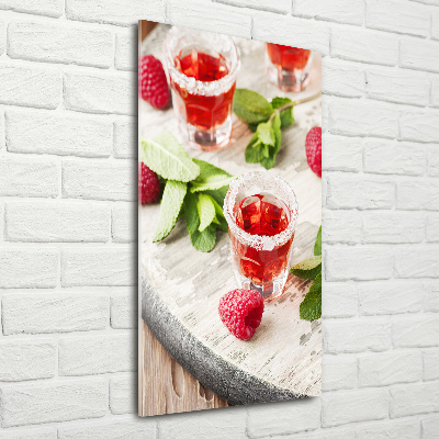Staand foto in plexiglas Frambozen en drankjes