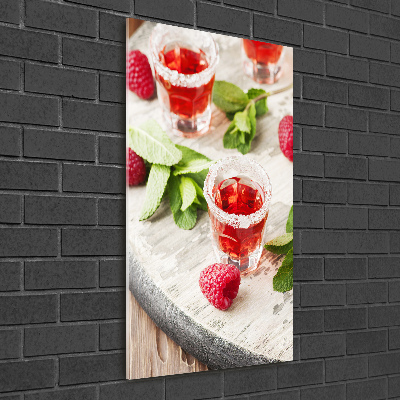 Staand foto in plexiglas Frambozen en drankjes