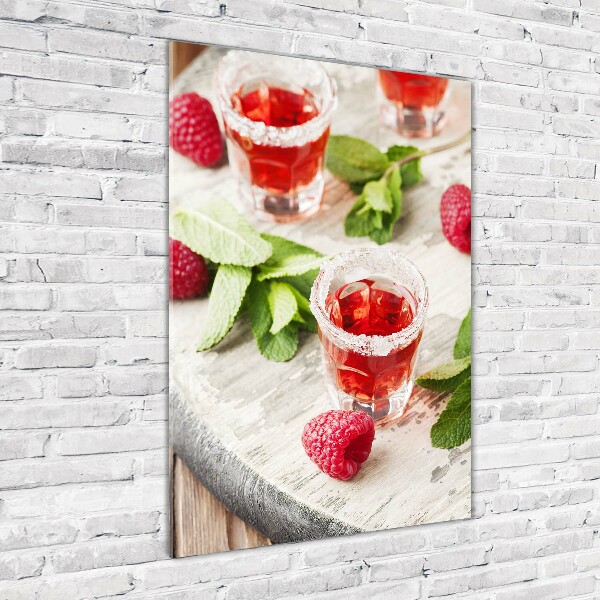 Staand foto in plexiglas Frambozen en drankjes
