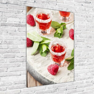 Staand foto in plexiglas Frambozen en drankjes