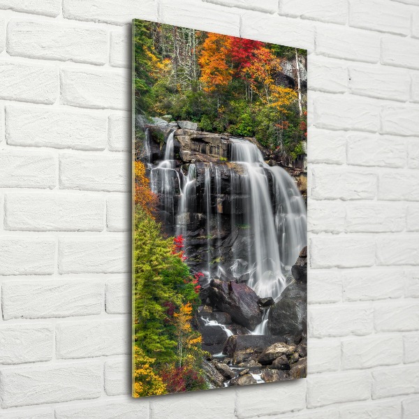 Staand foto plexiglas Waterval in de herfst