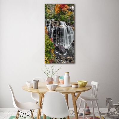 Staand foto plexiglas Waterval in de herfst