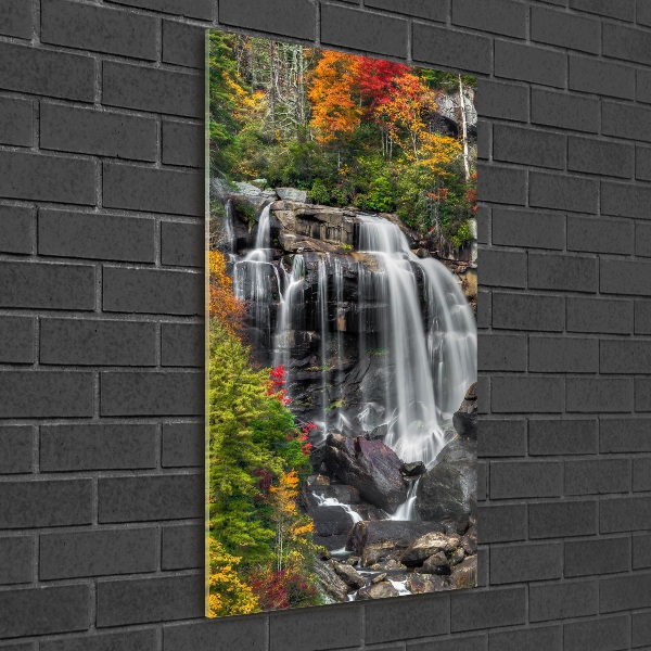 Staand foto plexiglas Waterval in de herfst