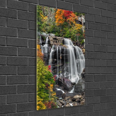 Staand foto plexiglas Waterval in de herfst
