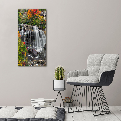 Staand foto plexiglas Waterval in de herfst