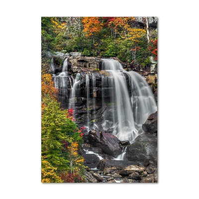 Staand foto plexiglas Waterval in de herfst