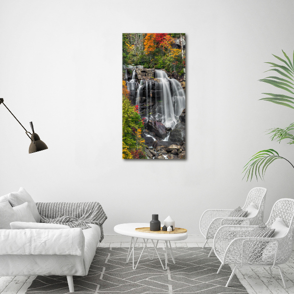 Staand foto plexiglas Waterval in de herfst