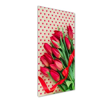 Staand plexiglas foto Rode tulpen