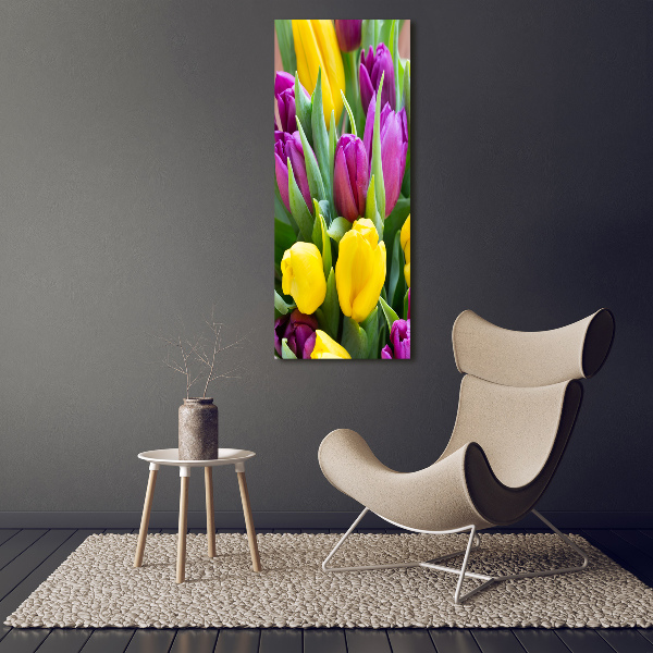 Staand foto op plexiglas Kleurrijke tulpen