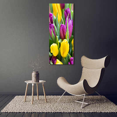 Staand foto op plexiglas Kleurrijke tulpen