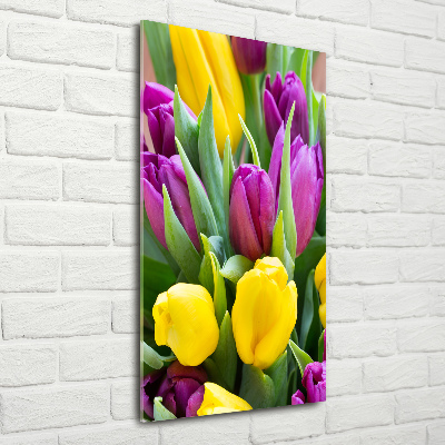 Staand foto op plexiglas Kleurrijke tulpen
