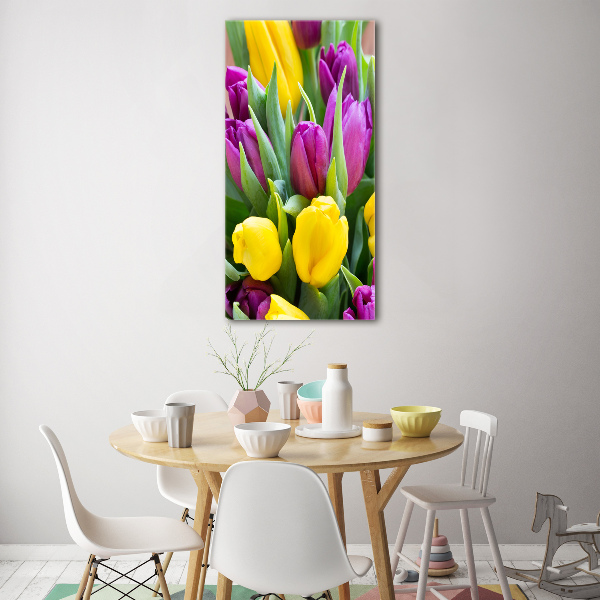Staand foto op plexiglas Kleurrijke tulpen