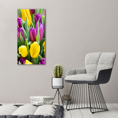Staand foto op plexiglas Kleurrijke tulpen