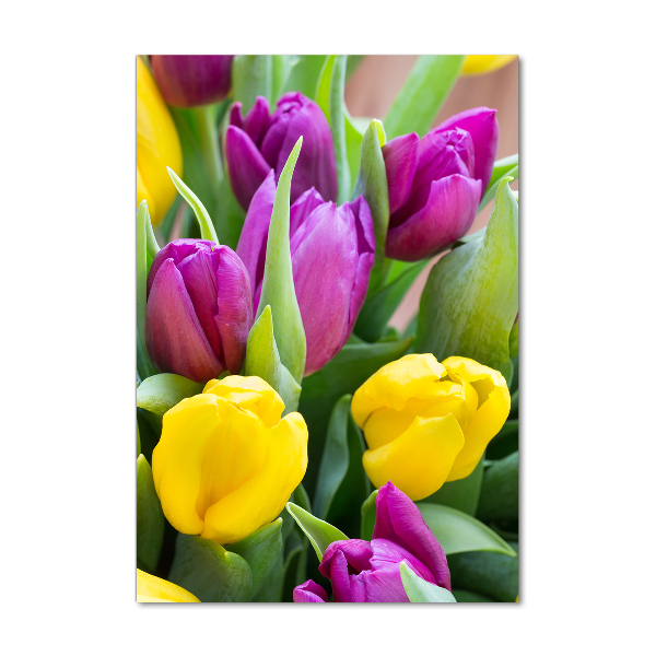 Staand foto op plexiglas Kleurrijke tulpen