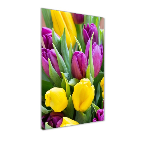Staand foto op plexiglas Kleurrijke tulpen