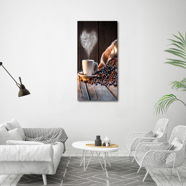 Staand foto in plexiglas Een kopje koffie