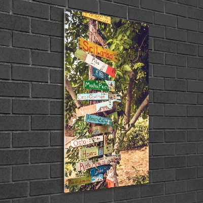 Staand foto op plexiglas Wegwijzer