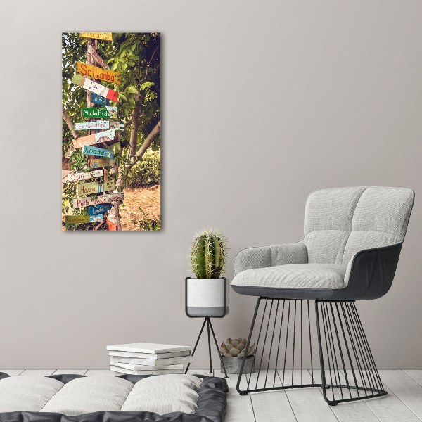 Staand foto op plexiglas Wegwijzer