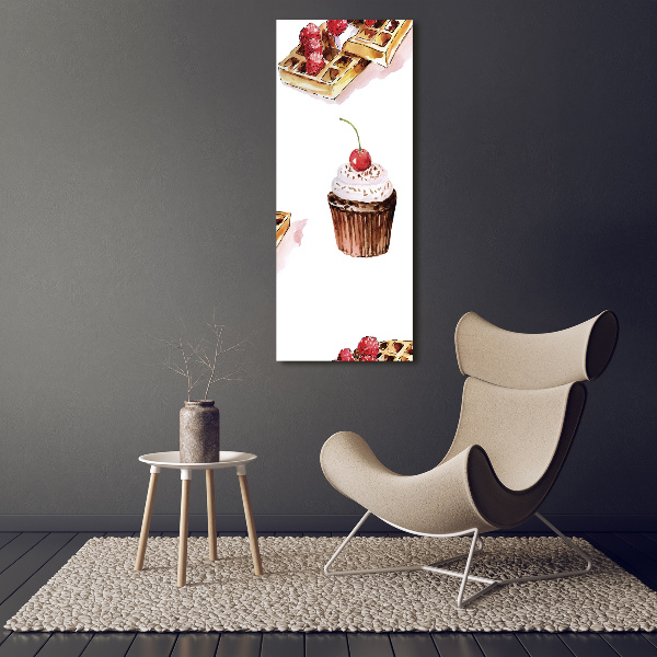 Staand foto in plexiglas Muffins en wafels