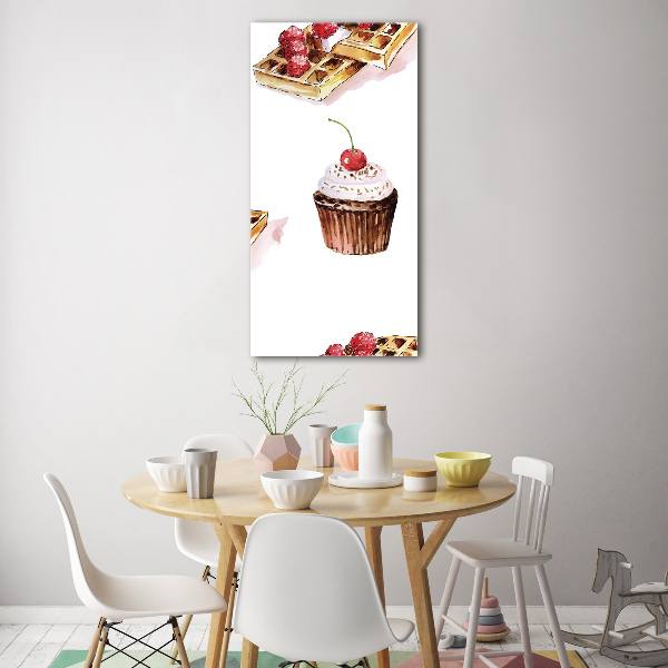 Staand foto in plexiglas Muffins en wafels
