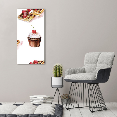 Staand foto in plexiglas Muffins en wafels