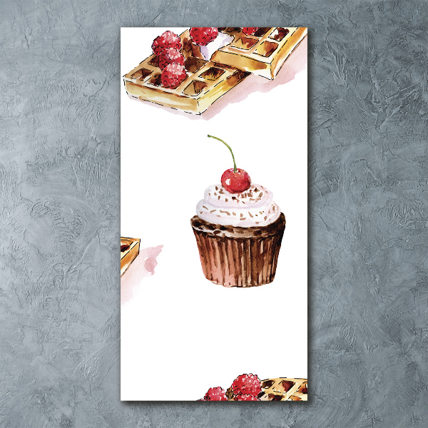 Staand foto in plexiglas Muffins en wafels