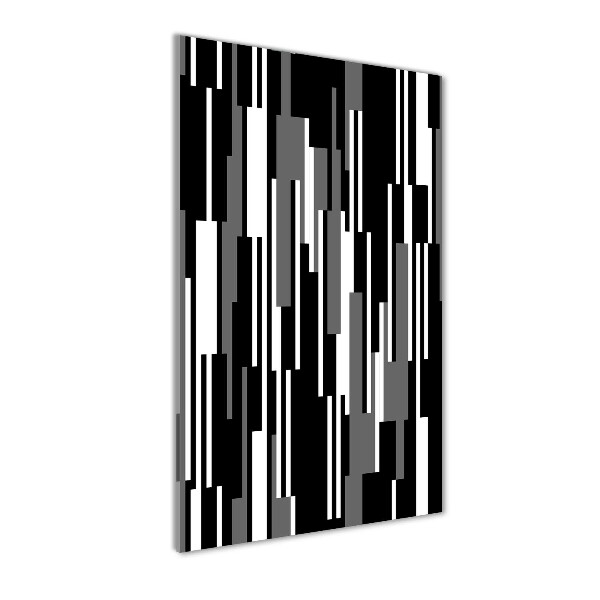 Staand foto plexiglas Zwart-witte lijnen