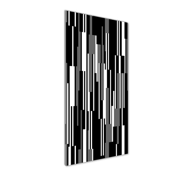 Staand foto plexiglas Zwart-witte lijnen