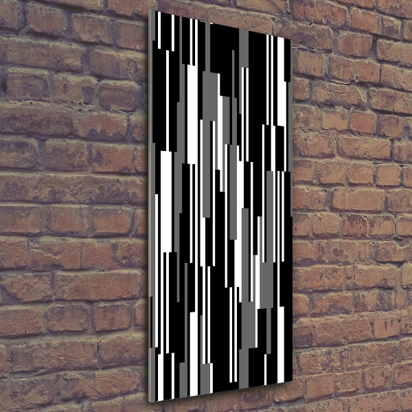 Staand foto plexiglas Zwart-witte lijnen