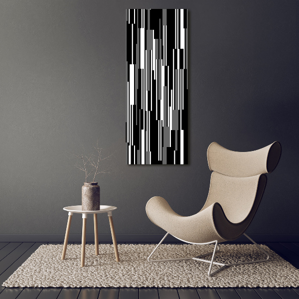 Staand foto plexiglas Zwart-witte lijnen