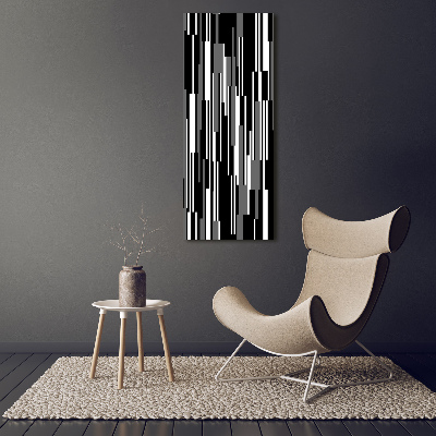 Staand foto plexiglas Zwart-witte lijnen