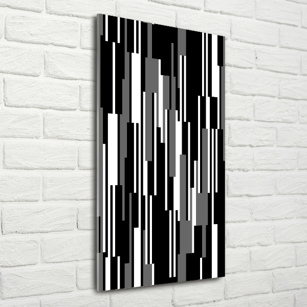 Staand foto plexiglas Zwart-witte lijnen