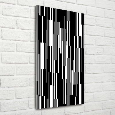 Staand foto plexiglas Zwart-witte lijnen