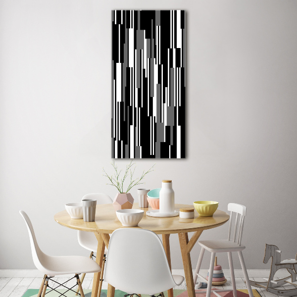 Staand foto plexiglas Zwart-witte lijnen