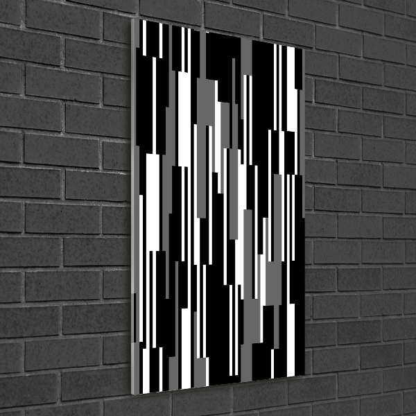 Staand foto plexiglas Zwart-witte lijnen