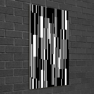 Staand foto plexiglas Zwart-witte lijnen