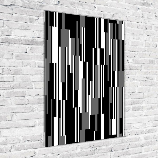 Staand foto plexiglas Zwart-witte lijnen