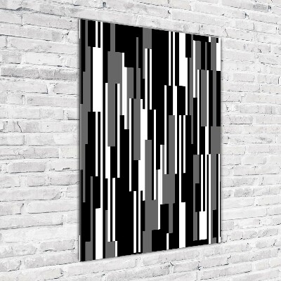 Staand foto plexiglas Zwart-witte lijnen