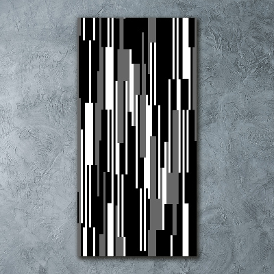 Staand foto plexiglas Zwart-witte lijnen