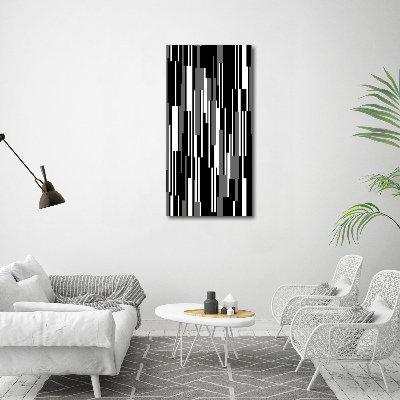 Staand foto plexiglas Zwart-witte lijnen