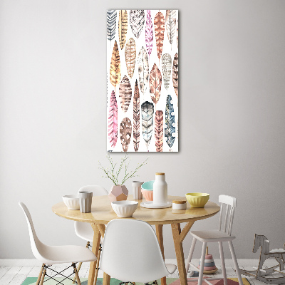 Staand foto in plexiglas Kleurrijke veren