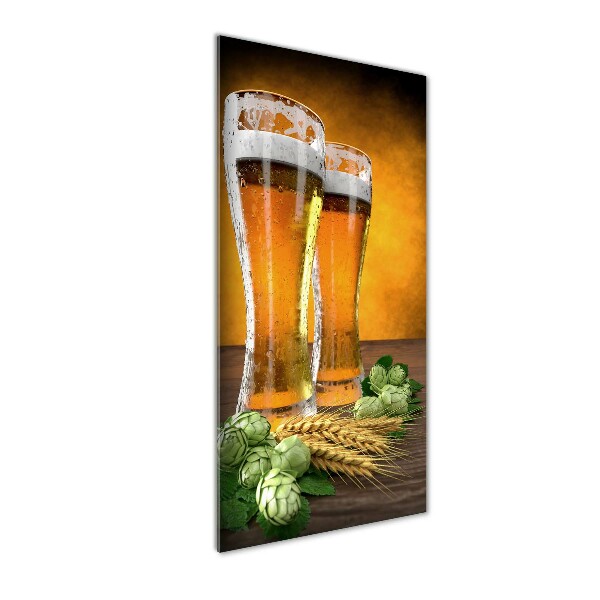 Staand foto plexiglas Twee glazen bier